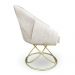 Kit 2 Poltronas Luxo Alana Suede Base de Ferro Dourado - Pallazio