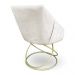 Kit 2 Poltronas Luxo Alana Suede Base de Ferro Dourado - Pallazio