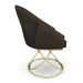 Kit 2 Poltronas Luxo Alana Suede Marrom Base de Ferro Dourado - Pallazio