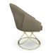 Kit 2 Poltronas Luxo Alana Suede Marrom Rato Base de Ferro Dourado - Pallazio