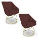 Kit 2 Poltronas Luxo Alana Suede Marsala Base de Ferro Dourado - Pallazio