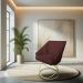 Kit 2 Poltronas Luxo Alana Suede Marsala Base de Ferro Dourado - Pallazio