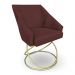 Kit 2 Poltronas Luxo Alana Suede Marsala Base de Ferro Dourado - Pallazio