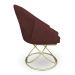 Kit 2 Poltronas Luxo Alana Suede Marsala Base de Ferro Dourado - Pallazio