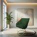 Kit 2 Poltronas Luxo Alana Suede Verde Base de Ferro Dourado - Pallazio
