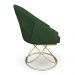Kit 2 Poltronas Luxo Alana Suede Verde Base de Ferro Dourado - Pallazio