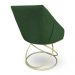 Kit 2 Poltronas Luxo Alana Suede Verde Base de Ferro Dourado - Pallazio
