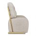 Kit 2 Poltronas Luxo Aurora Linho Base de Ferro Dourado - Pallazio