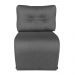 Kit 2 Poltronas Luxo Aurora Linho Grafite Base de Ferro Dourado - Pallazio