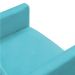Kit 2 Poltronas Nina Suede Azul Turquesa Pés Palito Castanho - Pallazio