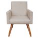 Kit 2 Poltronas Nina Suede Pés Palito Castanho - Pallazio