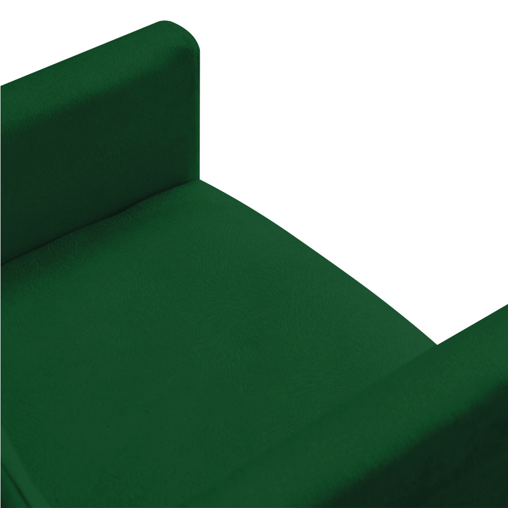 Kit 2 Poltronas Nina Suede Verde Pés Palito Castanho - Pallazio