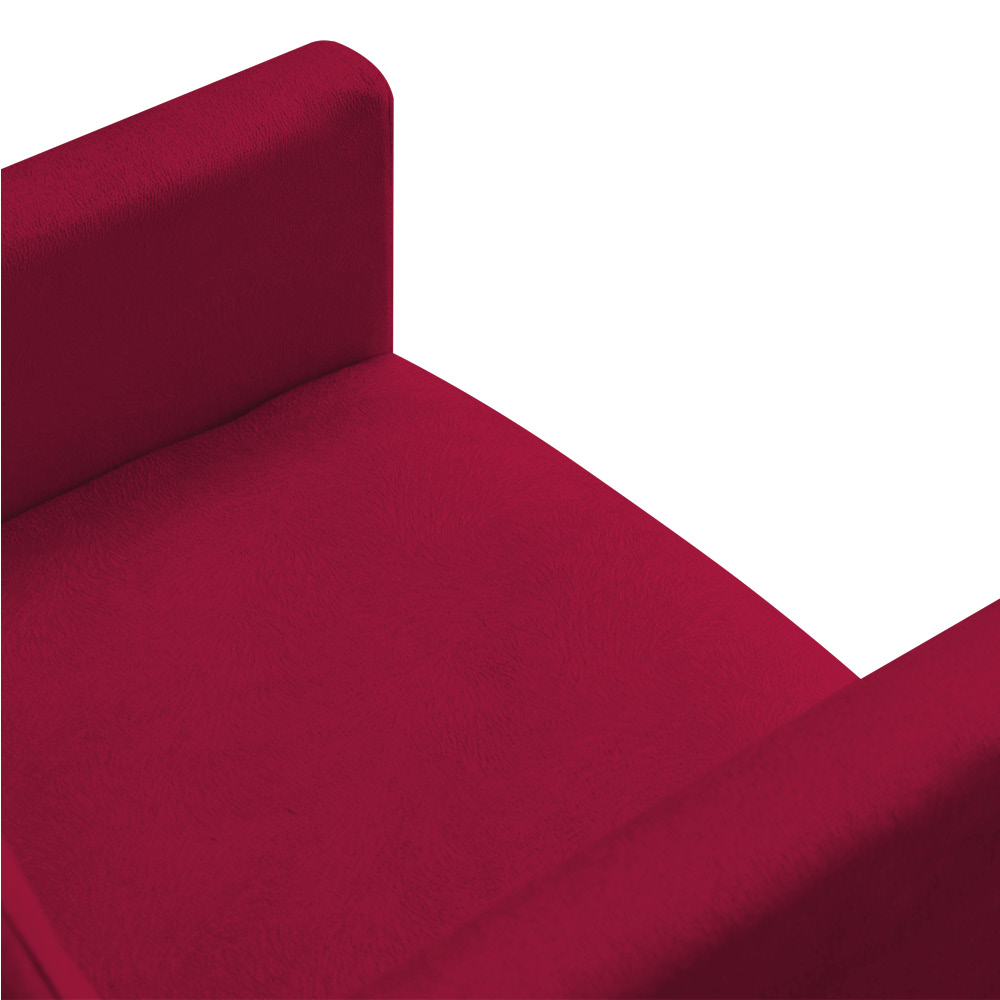 Kit 2 Poltronas Nina Suede Vermelho Pés Palito Castanho - Pallazio