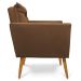 Kit 2 Poltronas Olivia Suede Marrom Pés Palito Castanho - Pallazio