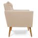 Kit 2 Poltronas Olivia Suede Pés Palito Castanho - Pallazio
