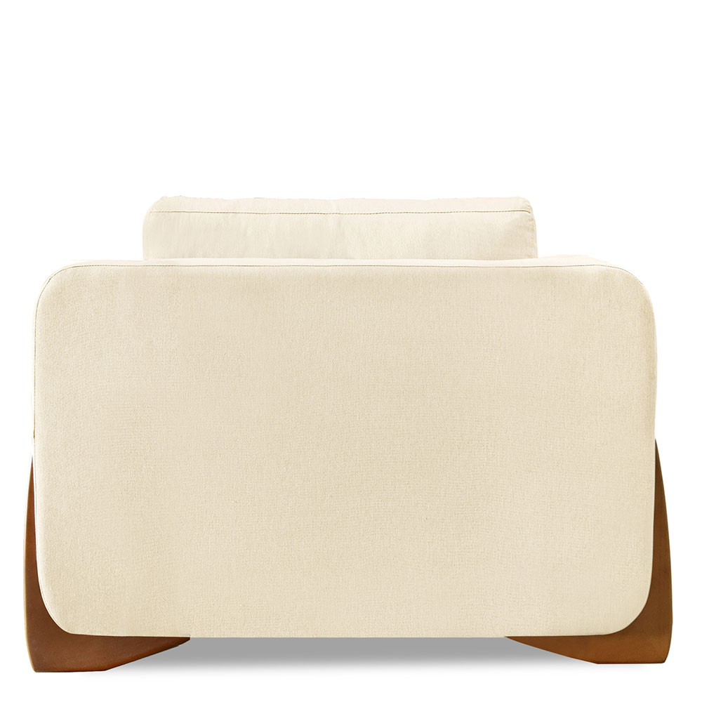 Kit 2 Poltronas Para Sala de Estar Lottus Linho Bege Pés Castanho - Pallazio