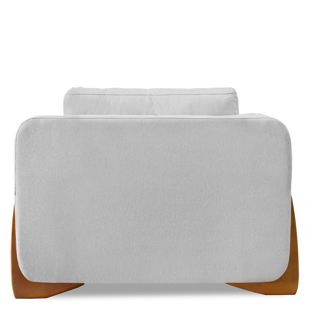 Kit 2 Poltronas Para Sala de Estar Lottus Linho Cinza Pés Castanho - Pallazio