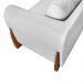 Kit 2 Poltronas Para Sala de Estar Lottus Linho Cinza Pés Castanho - Pallazio