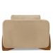 Kit 2 Poltronas Para Sala de Estar Lottus Linho Dourado Pés Castanho - Pallazio