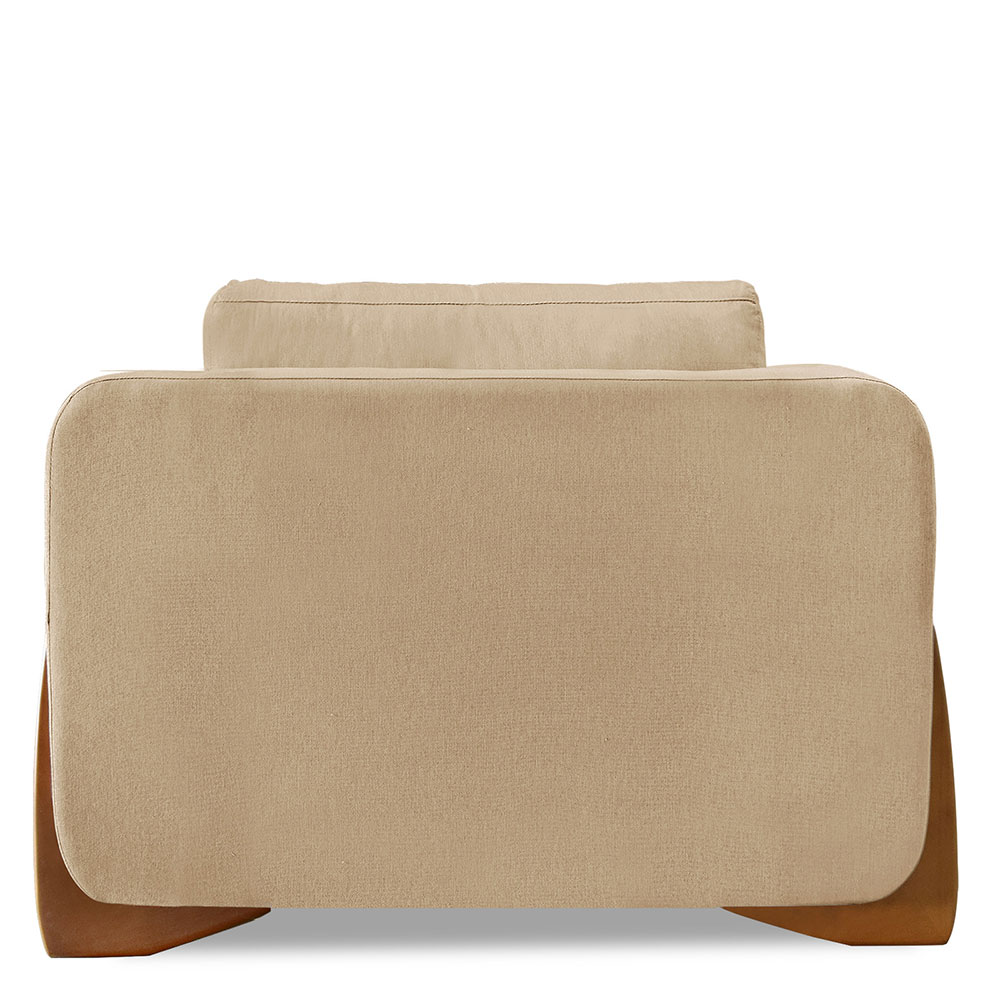 Kit 2 Poltronas Para Sala de Estar Lottus Linho Dourado Pés Castanho - Pallazio