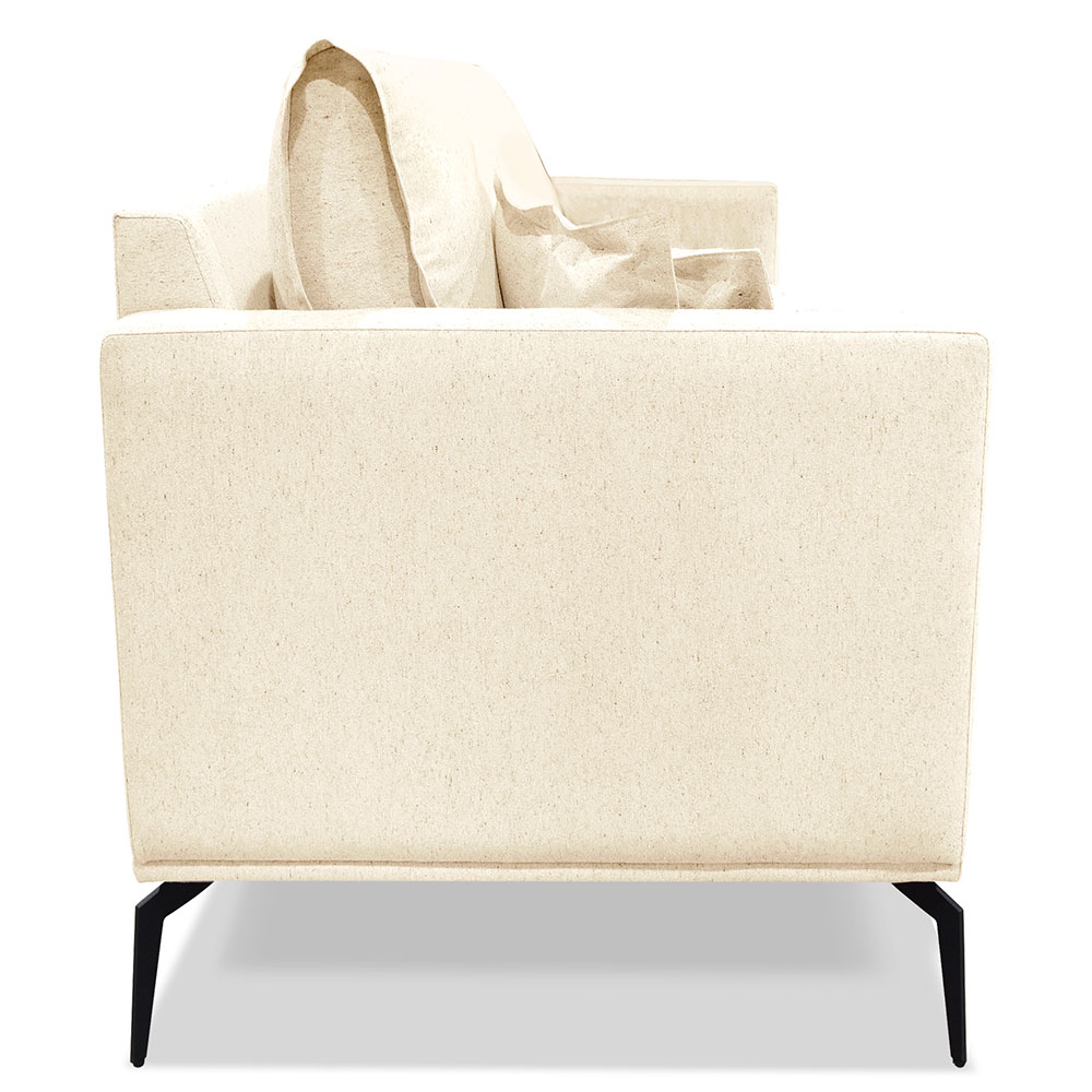 Kit 2 Poltronas Para Sala de Estar Sirius Linho Bege Pés Metálicos - Pallazio