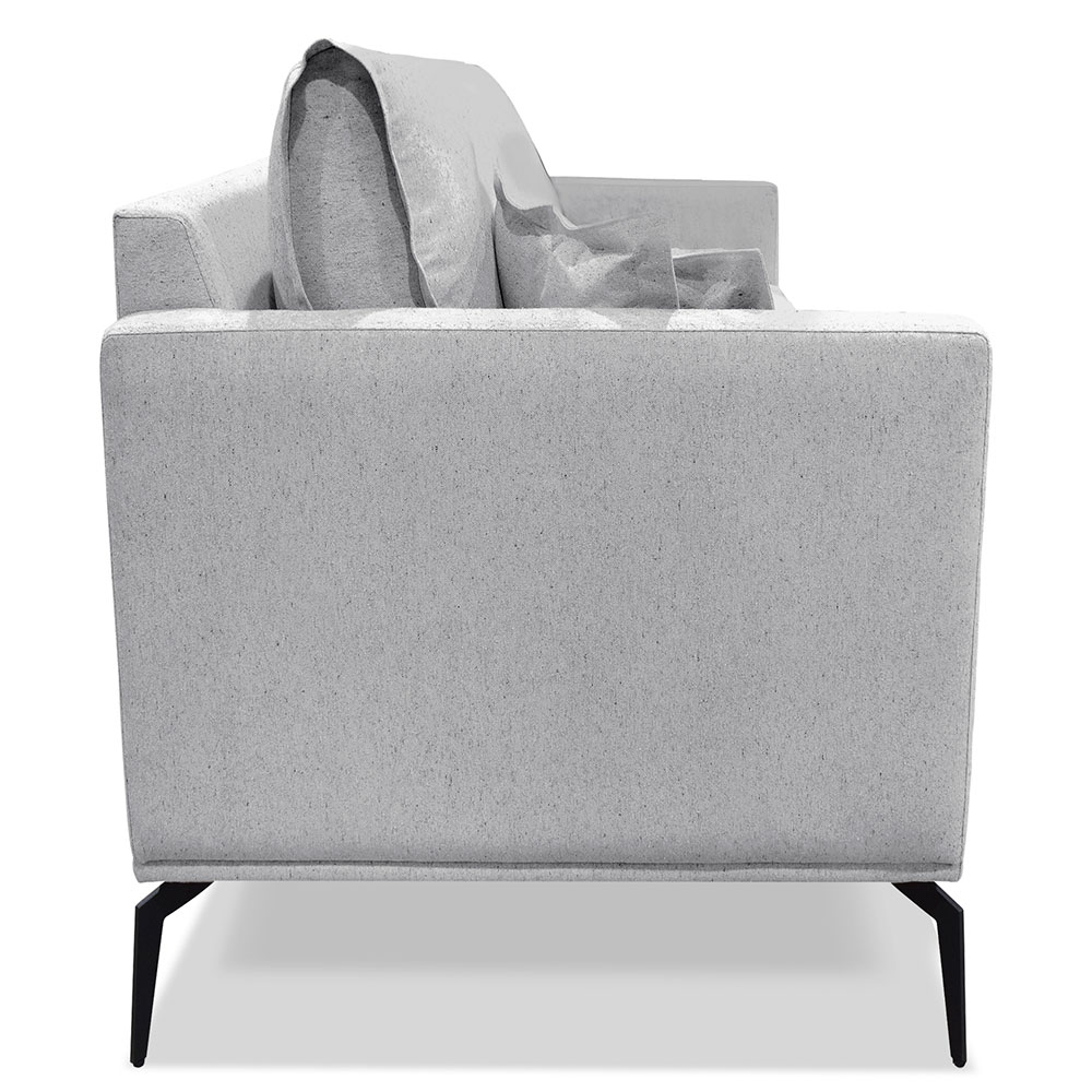 Kit 2 Poltronas Para Sala de Estar Sirius Linho Cinza Pés Metálicos - Pallazio