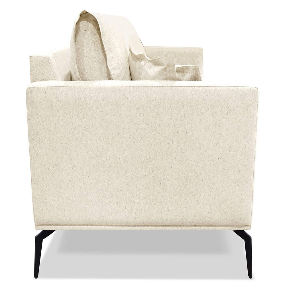 Kit 2 Poltronas Para Sala de Estar Sirius Linho Natural Pés Metálicos - Pallazio