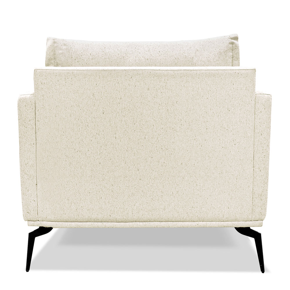 Kit 2 Poltronas Para Sala de Estar Sirius Linho Natural Pés Metálicos - Pallazio