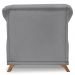 Kit 2 Poltronas Para Sala de Estar Vênus Linho Grafite Pés Castanho - Pallazio