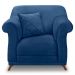 Kit 2 Poltronas Para Sala de Estar Vênus Suede Azul Marinho Pés Castanho - Pallazio