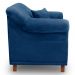 Kit 2 Poltronas Para Sala de Estar Vênus Suede Azul Marinho Pés Castanho - Pallazio