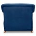 Kit 2 Poltronas Para Sala de Estar Vênus Suede Azul Marinho Pés Castanho - Pallazio