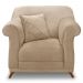 Kit 2 Poltronas Para Sala de Estar Vênus Suede Bege Pés Castanho - Pallazio