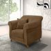 Kit 2 Poltronas Para Sala de Estar Vênus Suede Caramelo Pés Castanho - Pallazio
