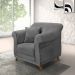 Kit 2 Poltronas Para Sala de Estar Vênus Suede Cinza Pés Castanho - Pallazio