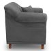 Kit 2 Poltronas Para Sala de Estar Vênus Suede Cinza Pés Castanho - Pallazio