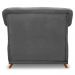 Kit 2 Poltronas Para Sala de Estar Vênus Suede Cinza Pés Castanho - Pallazio