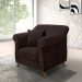 Kit 2 Poltronas Para Sala de Estar Vênus Suede Marrom Café Pés Castanho - Pallazio