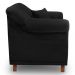 Kit 2 Poltronas Para Sala de Estar Vênus Suede Preto Pés Castanho - Pallazio