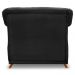 Kit 2 Poltronas Para Sala de Estar Vênus Suede Preto Pés Castanho - Pallazio