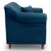 Kit 2 Poltronas Para Sala de Estar Vênus Veludo Azul Marinho Pés Castanho - Pallazio