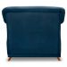 Kit 2 Poltronas Para Sala de Estar Vênus Veludo Azul Marinho Pés Castanho - Pallazio