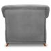 Kit 2 Poltronas Para Sala de Estar Vênus Veludo Cinza Grafite Pés Castanho - Pallazio