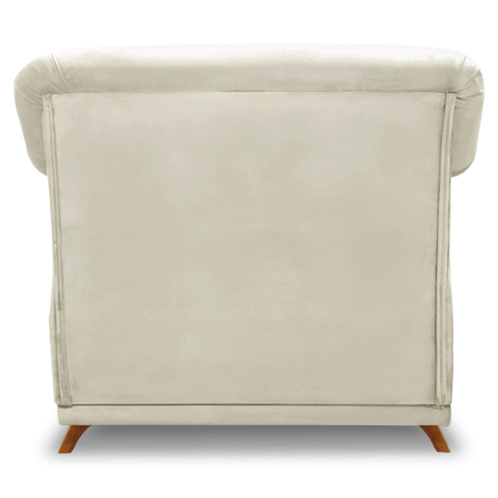 Kit 2 Poltronas Para Sala de Estar Vênus Veludo Pés Castanho - Pallazio