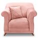 Kit 2 Poltronas Para Sala de Estar Vênus Veludo Rosa Pés Castanho - Pallazio