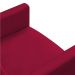 Kit 2 Poltronas e Namoradeira Nina Veludo Vermelho Pés Palito Castanho - Pallazio
