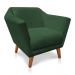 Kit 2 Poltronas e Namoradeira Pérsia Suede Verde Pés Chanfrado Castanho - Pallazio
