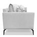 Kit 2 Poltronas e Sofá Living 2 Lugares 1,60m Sirius Linho Cinza Pés Metálicos - Pallazio