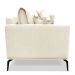 Kit 2 Poltronas e Sofá Living 2 Lugares 1,60m Sirius Linho Natural Pés Metálicos - Pallazio