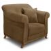Kit 2 Poltronas e Sofá Living 2 Lugares 1,60m Vênus Suede Caramelo Pés Castanho - Pallazio